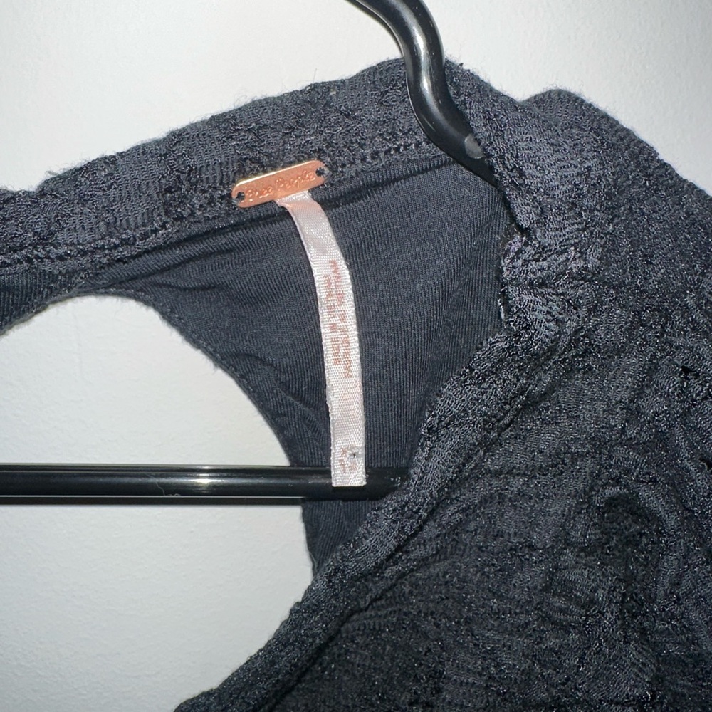 Free People Black Lace Blouse - Picture 3 of 4